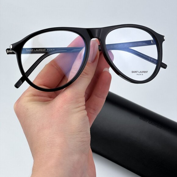 Saint Laurent Men BRAND NEW Eyeglasses Black Pilot SL667OPT 001 - Picture 2 of 12